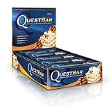 Quest Bar Vanilla Almond Crunch - Low Carb, High Protein Bars that are High Fiber and Gluten Free - Box of 12
