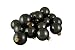 Pack of 9 Shiny Gunmetal Gray Glass Ball Christmas Ornaments 2.5