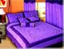 Purple King Luxioury 7pc Micro Suede with Ribbon Embroidery Bed in a Bag Comforter Set