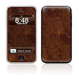 Dark Burlwood Design Decorative Skin Decal Sticker for Apple 3G iPhone/ Apple iPhone 3GS 3G S