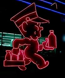 Cheerful Milkman Neon in Las Vegas Photograph - Beautiful 16"x20" Photographic Print by Carol M. Highsmith