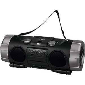 AEG SRP 4335 Stereo-Radiorecorder (CD/MP3-Player, 400 Watt, USB 2.0) schwarz-anthrazit AEG SRP 4335 Stereo-Radiorecorder (CD/MP3-Player, 400 Watt, USB 2.0) schwarz-anthrazit