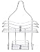 Aquatico Wave-Style Single Tier Shower Caddy, Chrome