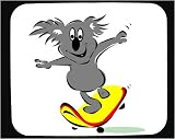 Mouse Pad with australia, gray, koala, skateboard, bear