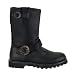MENS SIZING Steampunk Biker Motorcycle Boots Black Leather Hardware