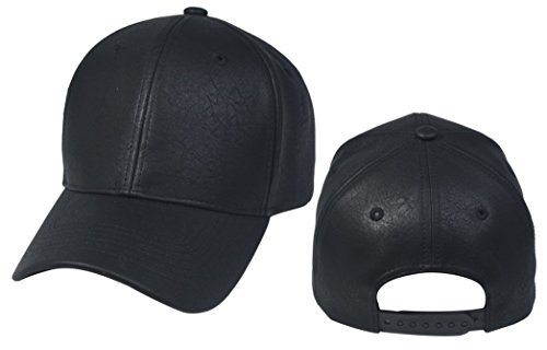 BRAND NEW 2016 Classic PU LEATHER Plain Baseball Cap | Unisex Hat For Men & Women | Adjustable & Structured For Max Comfort | Unique & Timeless Clothing Accessories By Top Level