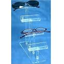Eyeglass Display Clear Acrylic 4 Tier Showcase Holder