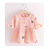 Candykids　女の子ドレス ガールズワンピース 夏サマー 可愛いベビー 子供女の子ドレス ガールズワンピース　女の子　子供ワンピース　フォーマル　半袖 (80cm, ピンク)