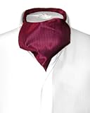 Antonio Ricci ASCOT Solid BURGUNDY Color Cravat Men's Neck Tie Antonio Ricci ASCOT Solid BURGUNDY Color Cravat Men's Neck Tie