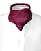 Antonio Ricci ASCOT Solid BURGUNDY Color Cravat Men's Neck Tie
