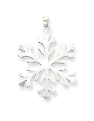 Genuine .925 Sterling Silver Snowflake Pendant. 100% Satisfaction Guaranteed.