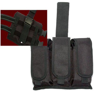 Airsoft Black drop leg mag pouch