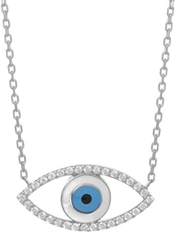 Designer Evil Eye Silver Necklace - Unique Evil Eye Jewelry and Charm