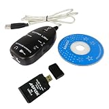 Black Guitar to USB Interface Link Cable Audio Adapter for PC/MAC Recording with Variable-speed File Playback Function for MP3, WAV,AIFF Audio Files(support vista and MAC) with USB 2.0 AGPtek All-In-One Card Reader