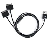 Dual iPhone / iPod Splitter Cable - Black - Charge up to Two Apple Devices At Once From a Single USB Port - Ideal for iPod, iPod Touch, iPhone, iPhone 3GS, iPhone 4, and iPhone 4S