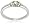 14k White Gold 3-Stone Round Diamond Ring (1/6 cttw, J-K Color, I2-I3 Clarity), Size 5