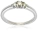 14k White or Yellow Gold 3-Stone Round Diamond Ring (1/6 cttw, J-K Color, I2-I3 Clarity)
