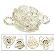 Rose Sterling Silver Magnetic Pearl & Bead Clasp