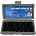 Hardened Chrome-Vanadium Steel 8-Socket 3/8" Drive Metric Deep Impact Socket Set