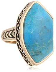 Barse "Navajo" Genuine Turquoise Abstract Ring