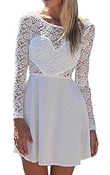 Polyester/Spandex Backless  Lace Open-Back General Print Midi Dress  With a Bow(s)