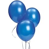 11" Blue Metallic Balloons (2 Dozen) - Bulk