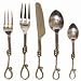 Decorative Stainless Steal Flateware 5pc Place Setting