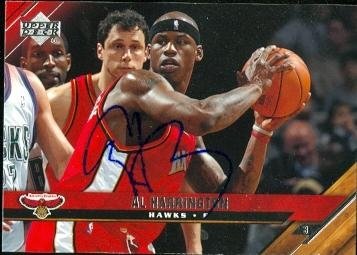 Al Harrington Autographed/Hand Signed Basketball Card (Atlanta Hawks) 2005 Upper Deck #3