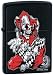 Zippo Lighter - Jester Skeleton Skull Halloween Black Matte