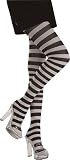 Adult White/Black Striped Tights