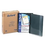 Esselte 57735 Side-Lok Clear Front Report Covers, 3 Tang Fasteners, Onyx, 5 Per Pack