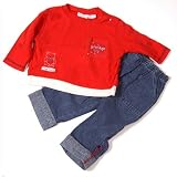 Basic Editions 2-Piece Pant Set Red, Available in Various Sizes