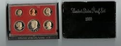 1980 US MINT PROOF 5 COIN SET ORIGINAL BOX