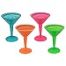 Northwest Enterprises N81290 Brights Plastic 2-Piece Martini Glass, 8-Ounce Capacity, Assorted Neon Pink/Green/Blue/Orange (12 Packs of 12)
