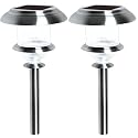 Westinghouse 333502-41  2 Piece Deluxe Europa Solar Lights Set, Stainless Steel