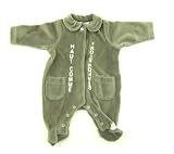 3 Pommes Haut Comme Footie - Grey - 0 months