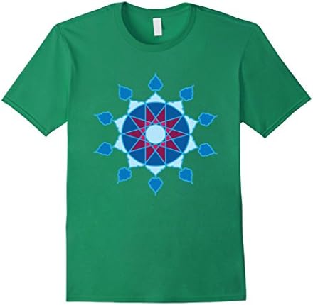 Men's Arabian Mandala Design T-Shirt Medium Kelly Green