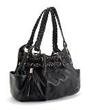MICHAEL Michael Kors Handbag, Braided Grommet Satchel, Large Vanilla Reviewed