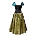 Pettigirl Girls Anime Custume Coronation Classical Shinning Dress with Haircomb