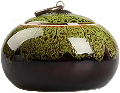 Ceramic tea caddy tins tea caddie tea set tea jar tea storage container Multi colored porcelain (green)