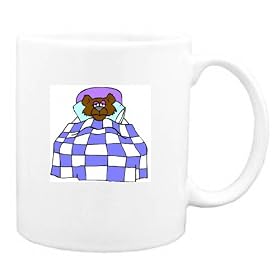 Mug with blanket, bear, bed by Shopzeus