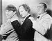 JOE DERITA AS CURLY-JOE, LARRY FINE AS LARRY, MOE HOWARD AS MOE FROM THE NEW 3 STOOGES #2 - BLACK & WHITE Movie Photo - (4 Different Photograph & POSTER Sizes Available)