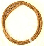 Bronze Convoluted Hose w/Braided Cover - Fits Flexible Fuel Lines  Vacuum Hoses - 1Ft Length