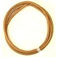 Bronze Convoluted Hose w/Braided Cover - Fits Flexible Fuel Lines & Vacuum Hoses - 1Ft Length