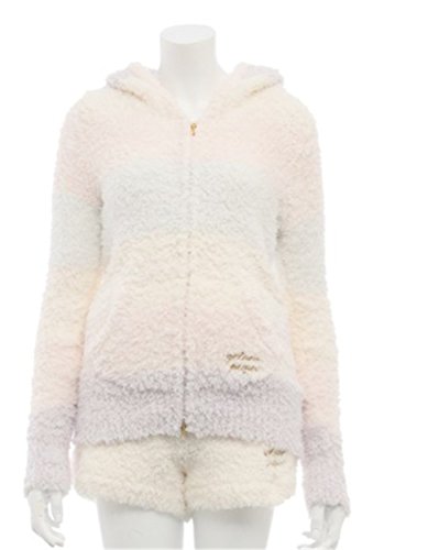 ルームウェア レディース 【gelato pique ジェラート ピケ】 冬 秋 春 もこもこ パーカー ショートパンツ 上下セット フリース マシュマロタッチ ボーダー 【並行輸入品】 SY-137