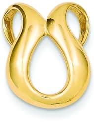 14K Gold Fancy Omega Slide Pendant Charm Jewelry New |D