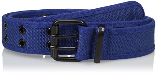 Eurosport Premium Canvas Grommet Belt - Military Style 2 Hole Double Row Belt