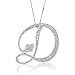 18k White Gold Alphabet Initial D Diamond Pendant Necklace (H-I, SI, 0.17 carat)