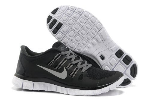 NIKE Free 5.0+ Men's Running Shoes, Black/White/Grey, US13 NIKE Free 5.0+ Men's Running Shoes, Black/White/Grey, US13