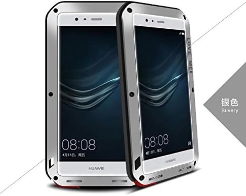 P9 Case, Love Mei Shockproof Waterproof Dust/Dirt/Snow Proof Aluminum Metal Corning Gorilla Glass Case Cover for Huawei P9